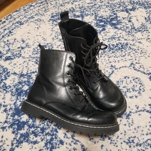 Torrid Lace & Zip up Combat Boots - Black, size 11WW